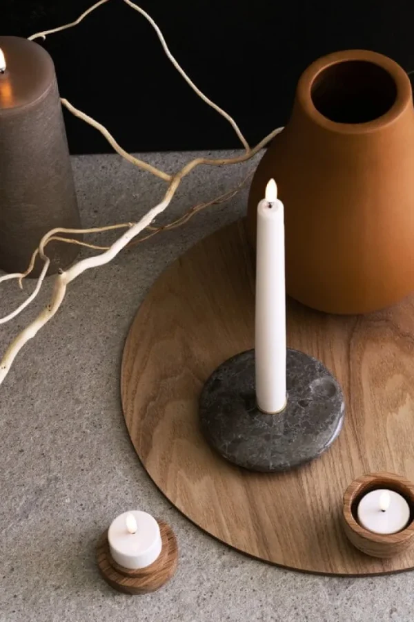 &Tradition Kerzen Und Kerzenhalter-Uyuni Lighting LED Spitzkerze, 25 cm, 2 Stück, Nordic White