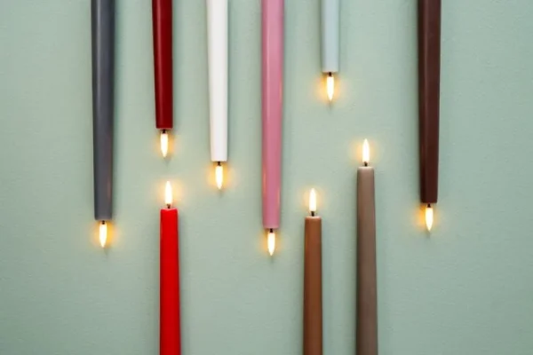 &Tradition Kerzen Und Kerzenhalter-Uyuni Lighting LED Spitzkerze, 25 cm, 2 Stück, Nordic White