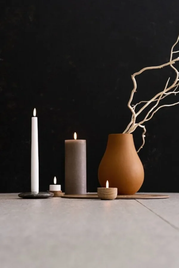 &Tradition Kerzen Und Kerzenhalter-Uyuni Lighting LED Spitzkerze, 25 cm, 2 Stück, Nordic White