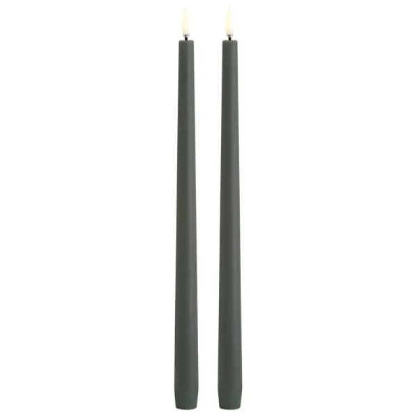 Woud Kerzen Und Kerzenhalter-Uyuni Lighting LED-Spitzkerze, 32 cm, 2 Stück, Olivgrün