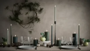 Woud Kerzen Und Kerzenhalter-Uyuni Lighting LED-Spitzkerze, 32 cm, 2 Stück, Olivgrün