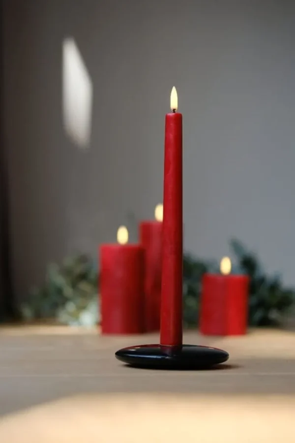 Skandinavisk Kerzen Und Kerzenhalter-Uyuni Lighting LED-Spitzkerze, 25 cm, 2 Stück, Rot