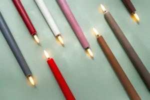 Woud Kerzen Und Kerzenhalter-Uyuni Lighting LED-Spitzkerze, 32 cm, 2 Stück, Olivgrün