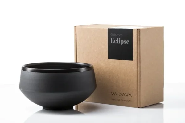 Vaidava Ceramics Geschirr^Eclipse Schale, 0,75 l, schwarz