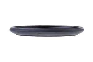 Vaidava Ceramics Geschirr^Eclipse Speiseteller, 22 cm, schwarz