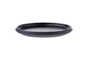Vaidava Ceramics Geschirr^Eclipse Speiseteller, 22 cm, schwarz