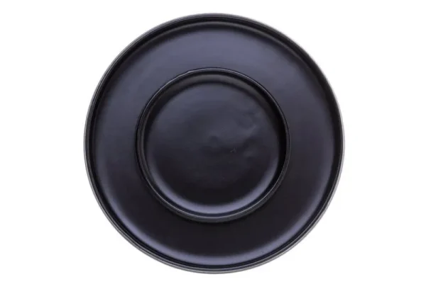 Vaidava Ceramics Geschirr^Eclipse Speiseteller, 22 cm, schwarz