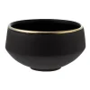 Vaidava Ceramics Geschirr^Schale Eclipse Gold 0,75 L, Schwarz – Gold