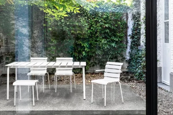 valerie_objects Terrassenmöbel^Aligned Esstisch, 170 x 85 cm, Cremeweiß