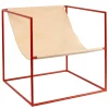 Artek Sitzgelegenheiten-valerie_objects Solo Seat Loungesessel, rot – Leder