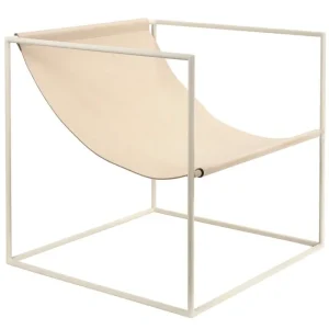 valerie_objects Sitzgelegenheiten-Solo Seat Loungesessel, creme – Leder