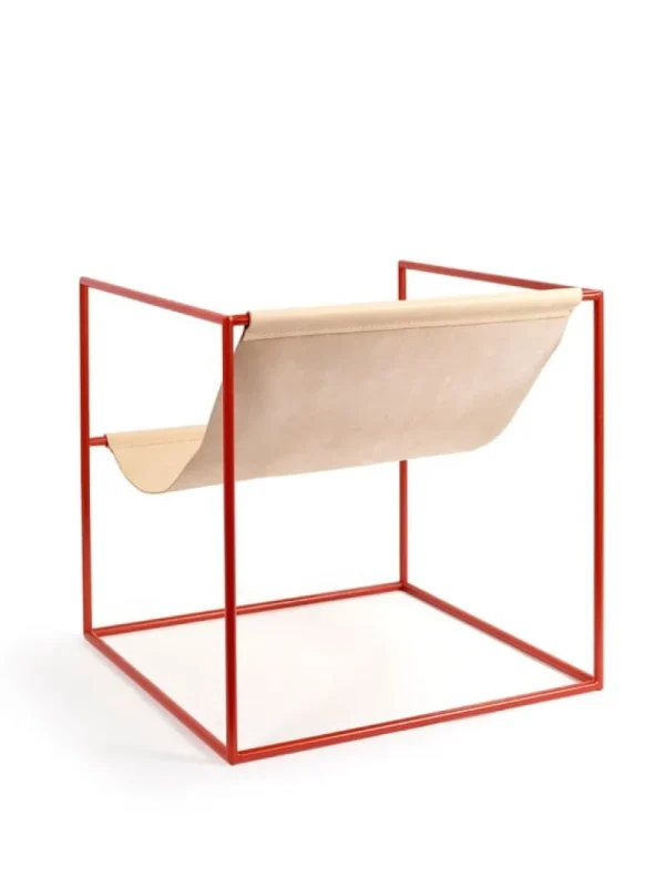 Artek Sitzgelegenheiten-valerie_objects Solo Seat Loungesessel, rot – Leder