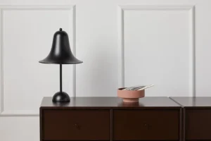 Verpan Tischlampen-Pantop Tischleuchte, 23 cm, Mattschwarz