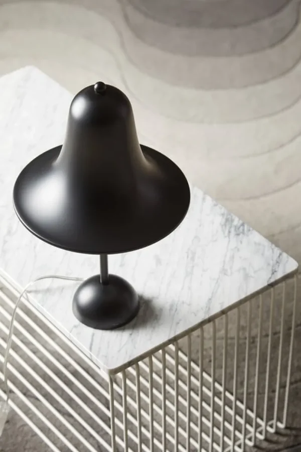 Verpan Tischlampen-Pantop Tischleuchte, 23 cm, Mattschwarz