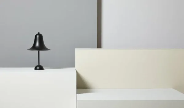 Verpan Tischlampen-Pantop Tischleuchte, 23 cm, Mattschwarz