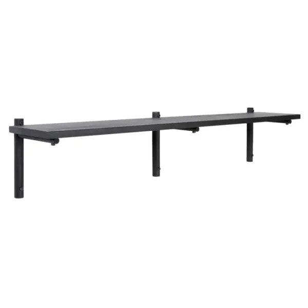 Fogia Regale-Verso Design Tikas Wandregal, 24 × 120 cm, Schwarz