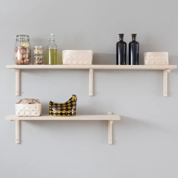Montana Furniture Regale-Verso Design Tikas Wandregal 19 x 80 cm, Birke