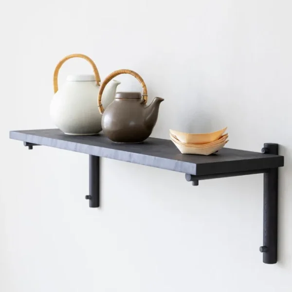 Verso Design Regale-Tikas Wandregal, 24 × 80 cm, Schwarz