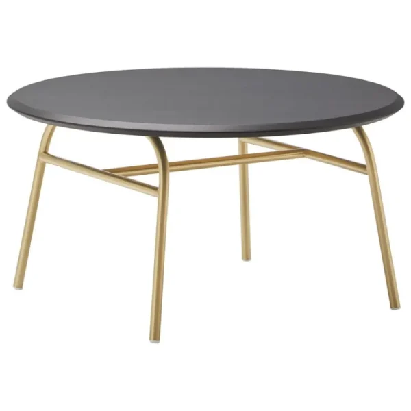 ferm LIVING Tische-Viccarbe Aleta Tisch, niedrig, 80 cm, Messing - Schwarz