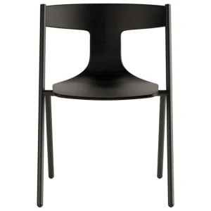 Muuto Sitzgelegenheiten-Viccarbe Quadra Stuhl, Schwarz – schwarze Eiche