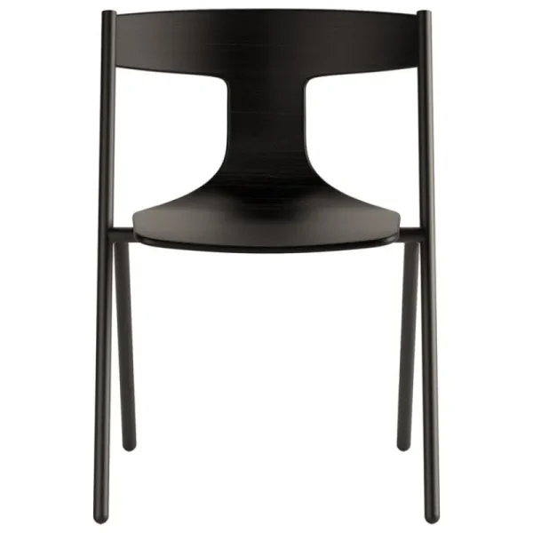 Muuto Sitzgelegenheiten-Viccarbe Quadra Stuhl, Schwarz – schwarze Eiche