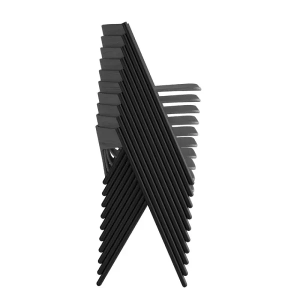 Muuto Sitzgelegenheiten-Viccarbe Quadra Stuhl, Schwarz – schwarze Eiche