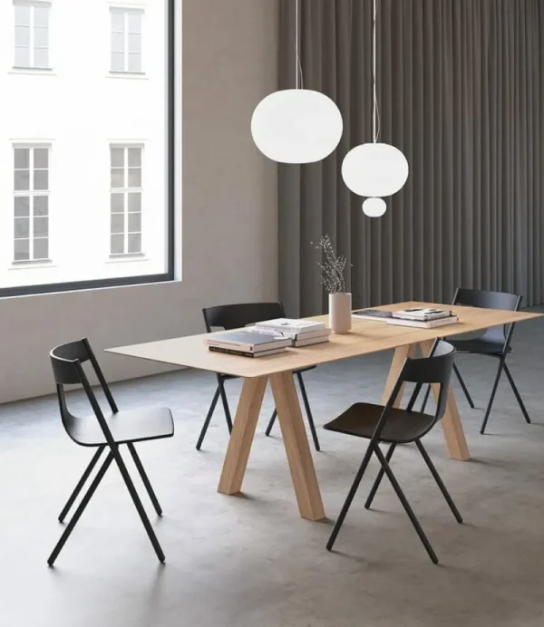 Muuto Sitzgelegenheiten-Viccarbe Quadra Stuhl, Schwarz – schwarze Eiche