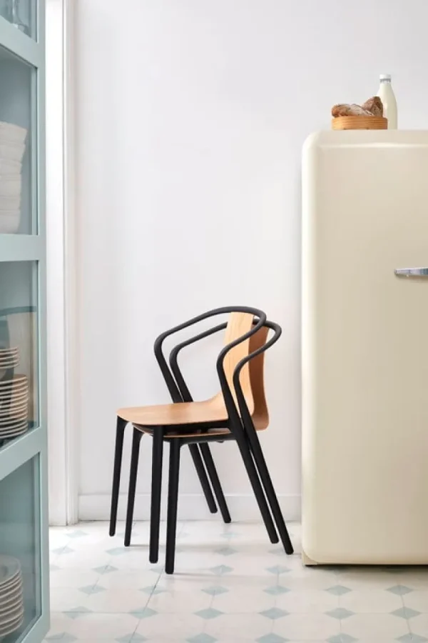 Muuto Sitzgelegenheiten-Vitra Belleville Sessel, Eiche/schwarz