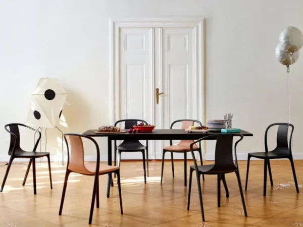 Artek Sitzgelegenheiten-Vitra Belleville Sessel, schwarz gebeizte Esche/schwarz