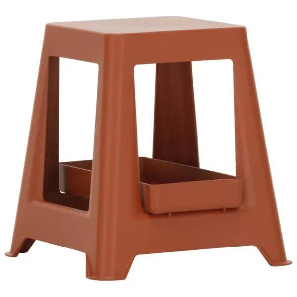 Mattiazzi Tische | Sitzgelegenheiten-Vitra Chap RE Hocker, Ziegelrot