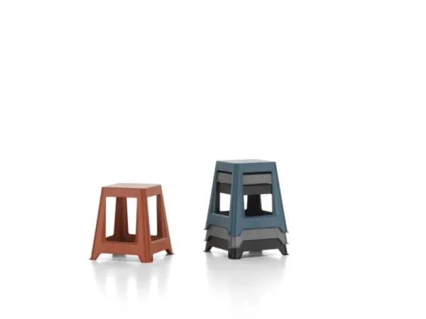 Mattiazzi Tische | Sitzgelegenheiten-Vitra Chap RE Hocker, Ziegelrot