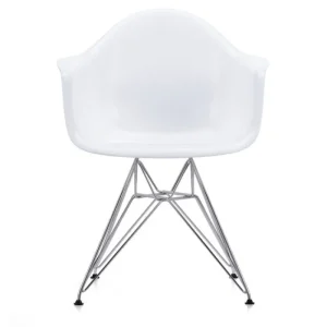 Muuto Sitzgelegenheiten-Vitra Eames DAR Stuhl, weiß/Chrom
