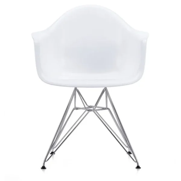 Muuto Sitzgelegenheiten-Vitra Eames DAR Stuhl, weiß/Chrom