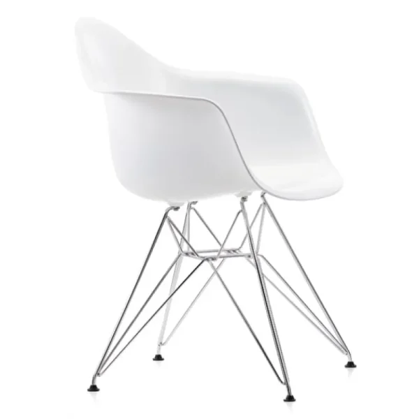 Muuto Sitzgelegenheiten-Vitra Eames DAR Stuhl, weiß/Chrom