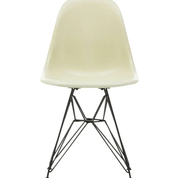 Artek Sitzgelegenheiten-Vitra Eames DSR Fiberglass Chair, pergamentgelb – schwarz