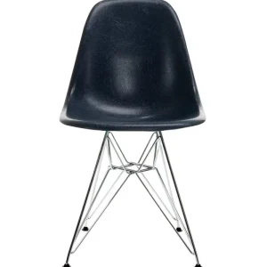 Fredericia Sitzgelegenheiten-Vitra Eames DSR Fiberglass Chair, marineblau – Chrom