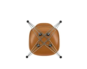 Vitra Sitzgelegenheiten-Eames DSR Fiberglass Stuhl, dunkelocker - Chrom