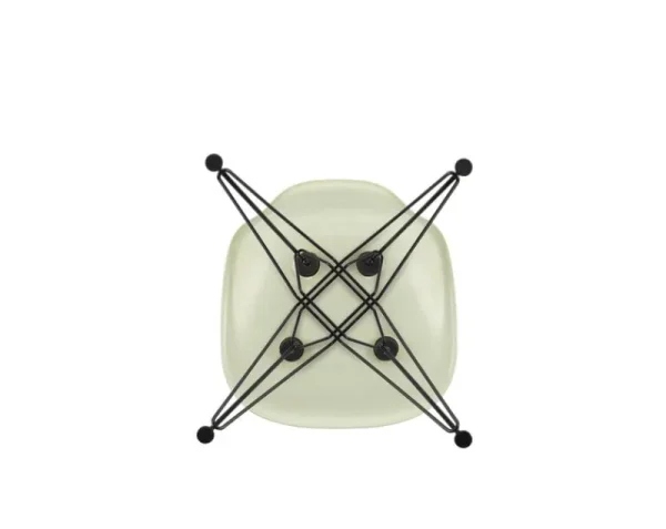 Artek Sitzgelegenheiten-Vitra Eames DSR Fiberglass Chair, pergamentgelb – schwarz