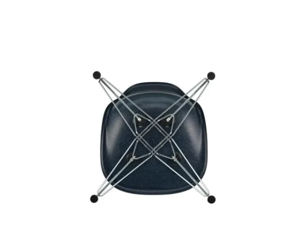 Fredericia Sitzgelegenheiten-Vitra Eames DSR Fiberglass Chair, marineblau – Chrom