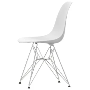 Massproductions Sitzgelegenheiten-Vitra Eames DSR Stuhl, cotton white RE - Chrom