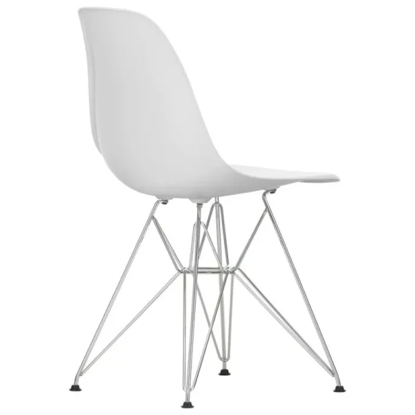 Massproductions Sitzgelegenheiten-Vitra Eames DSR Stuhl, cotton white RE - Chrom