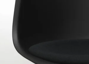Lepo Product Sitzgelegenheiten-Vitra Eames DSR Stuhl, deep black RE - Chrom - Kissen in Nero