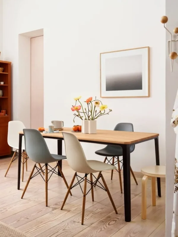 Labofa Sitzgelegenheiten-Vitra Eames DSW Stuhl, pebble RE - Ahorn