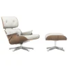 Ariake Sitzgelegenheiten-Vitra Eames Lounge Chair & Ottoman, neue Größe, weißes Walnuss - Weiß