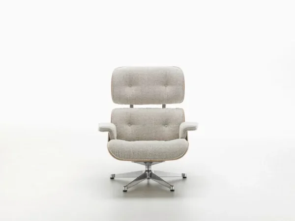 Muuto Sitzgelegenheiten-Vitra Eames Lounge Chair & Ottoman, neue Größe, Kirsche - Nubia, Creme