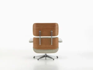 Muuto Sitzgelegenheiten-Vitra Eames Lounge Chair & Ottoman, neue Größe, Kirsche - Nubia, Creme