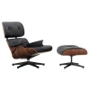 Vitra Sitzgelegenheiten-Eames Lounge Chair&Ottoman, klass. Gr., Palisander - Leder schw.