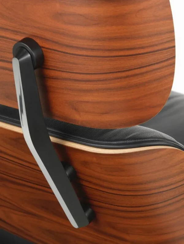 Vitra Sitzgelegenheiten-Eames Lounge Chair&Ottoman, klass. Gr., Palisander - Leder schw.