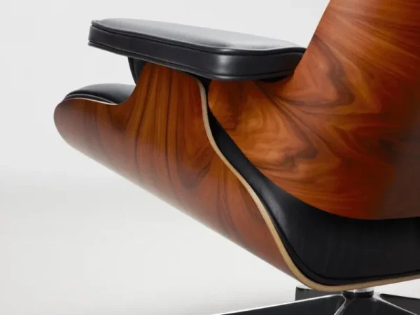 Artek Sitzgelegenheiten-Vitra Eames Lounge Chair&Ottoman, neue Gr., Palisander - Leder schw.