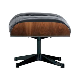 Carl Hansen & Su00f8n Sitzgelegenheiten-Vitra Eames Lounge Ottomane, Nussbaum – schwarzes Leder